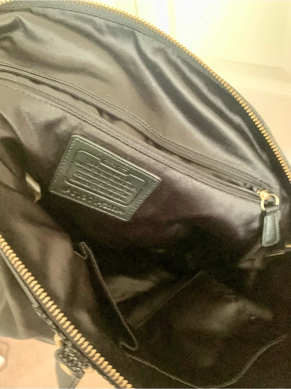 Coach Ashley Black Leather Convertible Satchel Shoulder Bag